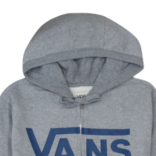 Vans Men’s Grey Full Zip Hoodie Large Fleece Skate Style Excellent