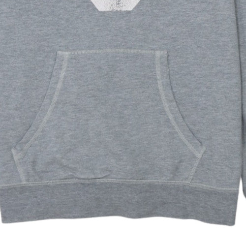 Champion Men's Grey Pullover Hoodie M Regular Fit Graphic Print