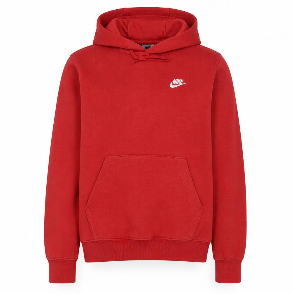 Nike Men's Red Pullover Hoodie XS Regular Fit Fleece Sweatshirt