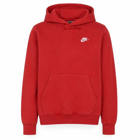 Nike Men's Red Pullover Hoodie XS Regular Fit Fleece Sweatshirt