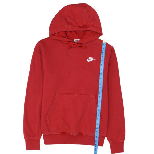 Nike Men's Red Pullover Hoodie XS Regular Fit Fleece Sweatshirt