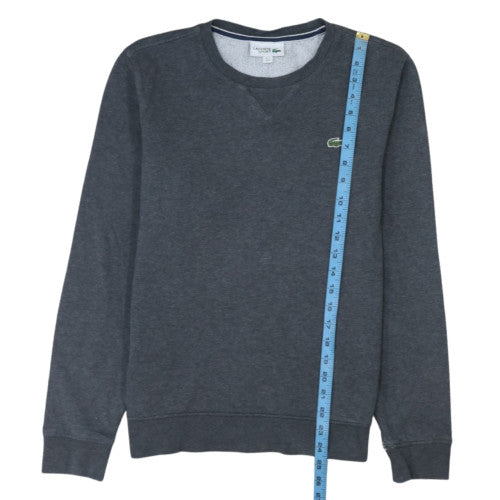 Lacoste Sport Men's Grey Cotton Blend Crew Neck Sweatshirt M