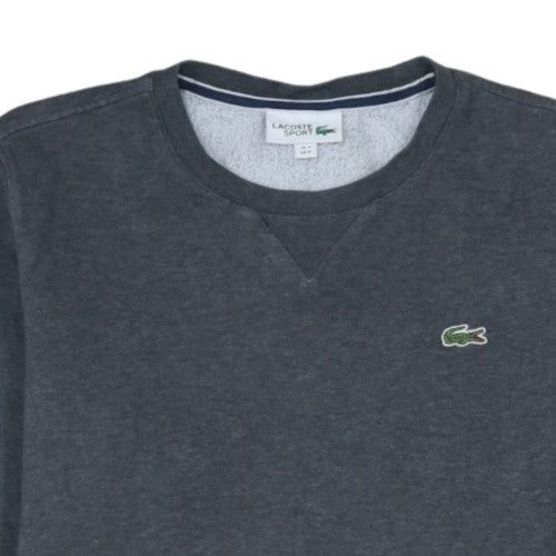 Lacoste Sport Men's Grey Cotton Blend Crew Neck Sweatshirt M
