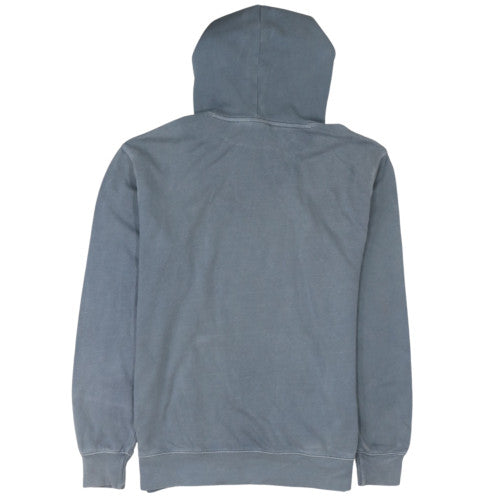 Quiksilver Men Blue Pullover Hoodie M Graphic Surf Logo Fleece