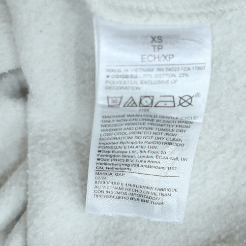 GAP Womens Beige Full Zip Hoodie XS Cotton Blend Casual