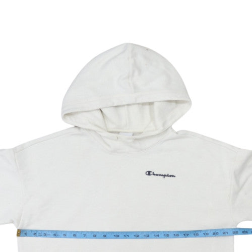 Champion Women's White Large Pullover Hoodie Cotton Blend