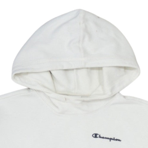 Champion Women's White Large Pullover Hoodie Cotton Blend