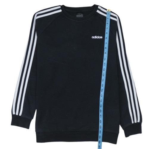 Adidas Womens Black Crew Neck Long Sleeve Sweatshirt Size M
