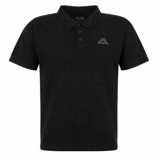 Kappa Men's Black Regular Fit Cotton Polo Shirt Size L