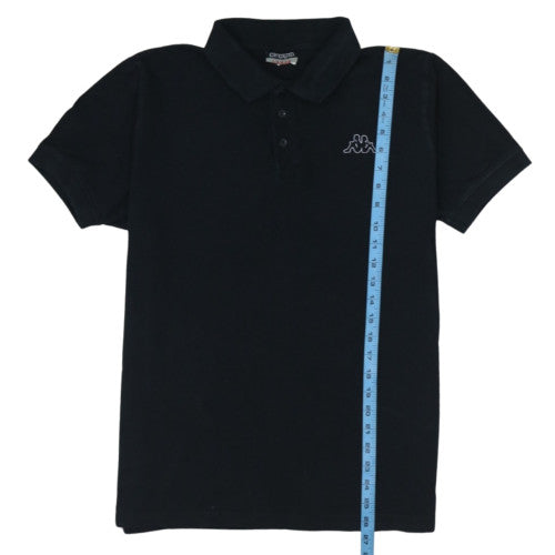 Kappa Men's Black Regular Fit Cotton Polo Shirt Size L