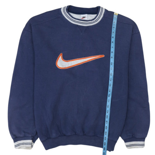 Nike Mens Blue L Pullover Crew Neck Embroidered Sweatshirt