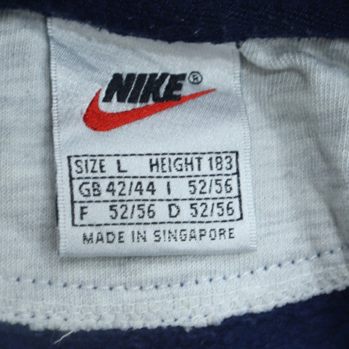 Nike Mens Blue L Pullover Crew Neck Embroidered Sweatshirt
