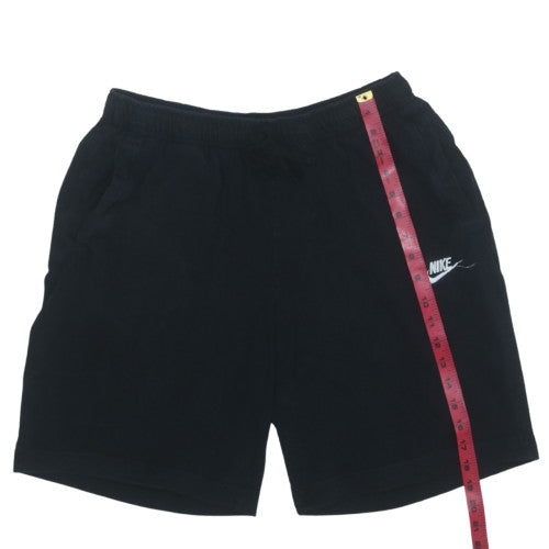 Nike Men's Black L Sweat Shorts Elastic Waist Casual Jersey