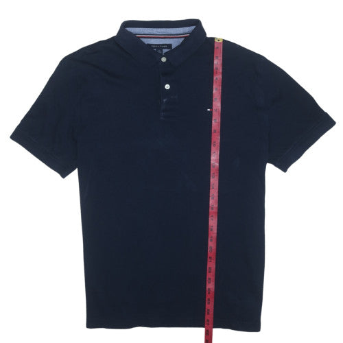 Tommy Hilfiger Men's Navy Blue XL Classic Cotton Polo Shirt