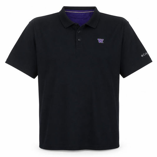 Columbia Mens Black PFG Regular Polo Shirt XXL Cotton Blend