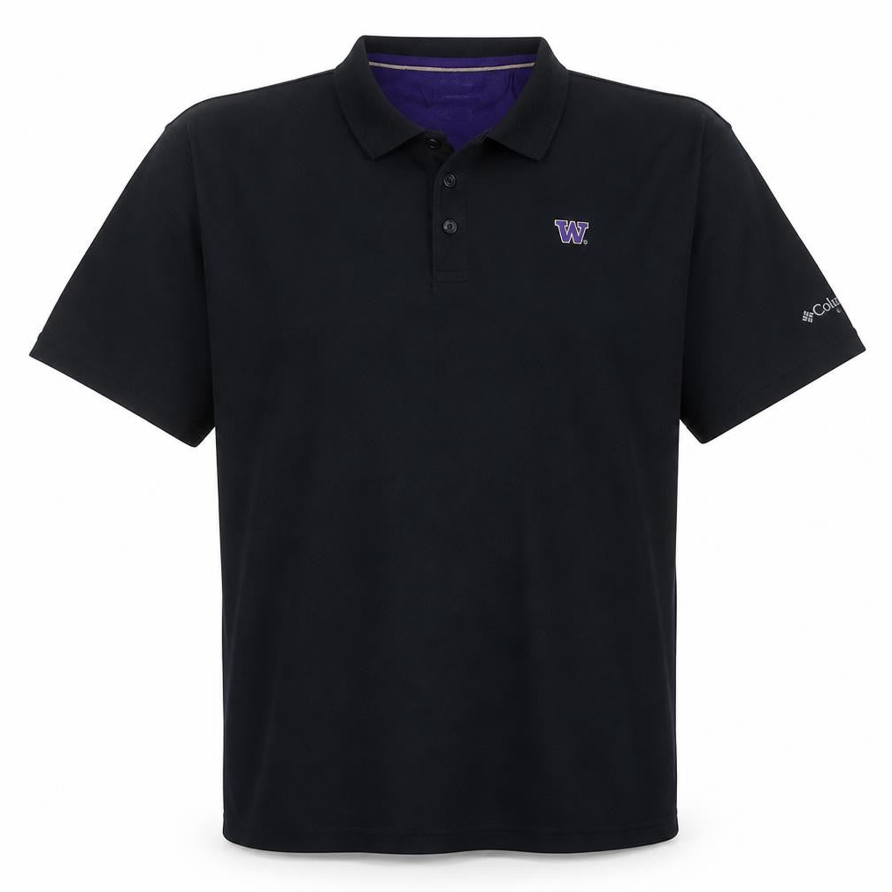 Columbia Mens Black PFG Regular Polo Shirt XXL Cotton Blend