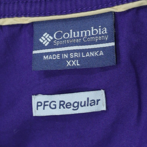 Columbia Mens Black PFG Regular Polo Shirt XXL Cotton Blend