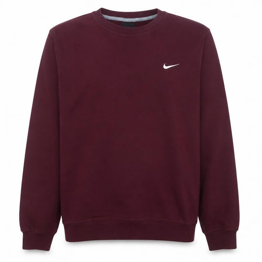 Nike Men's Burgundy Crew Neck Sweatshirt XL Cotton Blend Classic Style