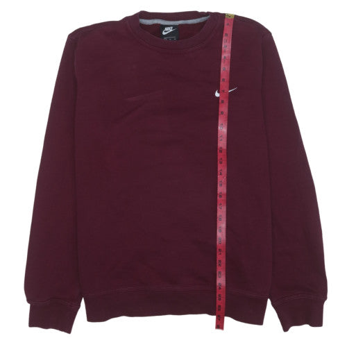 Nike Men's Burgundy Crew Neck Sweatshirt XL Cotton Blend Classic Style