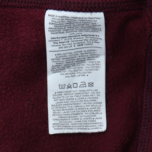 Nike Men's Burgundy Crew Neck Sweatshirt XL Cotton Blend Classic Style