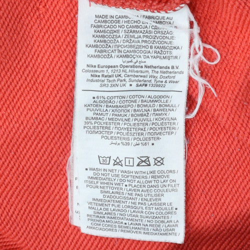 Nike Womens Red Dri-Fit Pullover Sweatshirt Size M Crew Neck