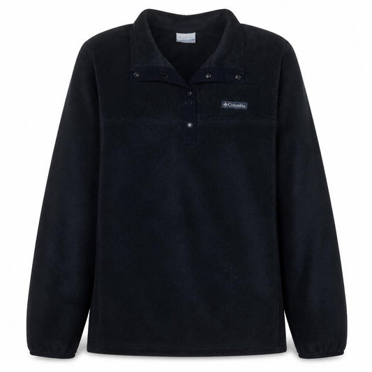 Columbia Mens Black XL Fleece Henley Pullover Sweatshirt