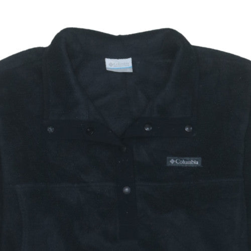 Columbia Mens Black XL Fleece Henley Pullover Sweatshirt