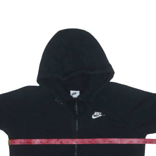 Nike Women Black Full Zip Hoodie Small Hooded Sweatshirt