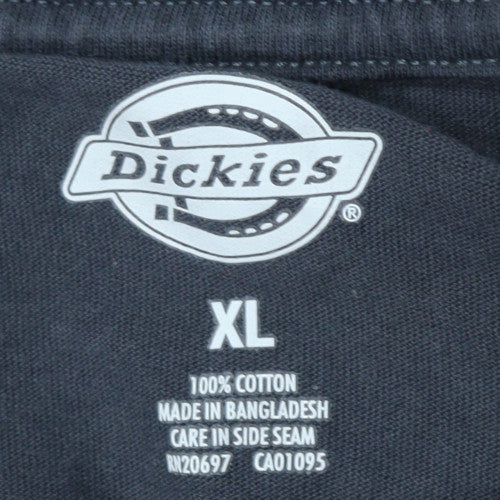 Dickies Mens Black XL Crew Neck Short Sleeve Cotton T-Shirt