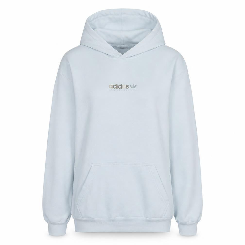 Adidas Womens White XS Pullover Hoodie with Logo Print
