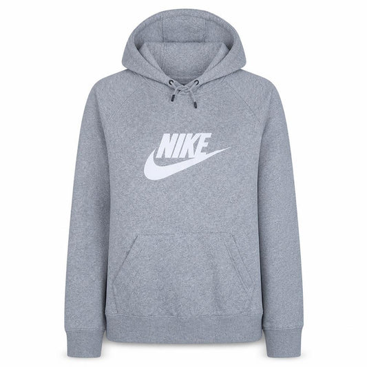 Nike Women’s Grey Pullover Hoodie Large Cotton Logo Casual Sweatshirt