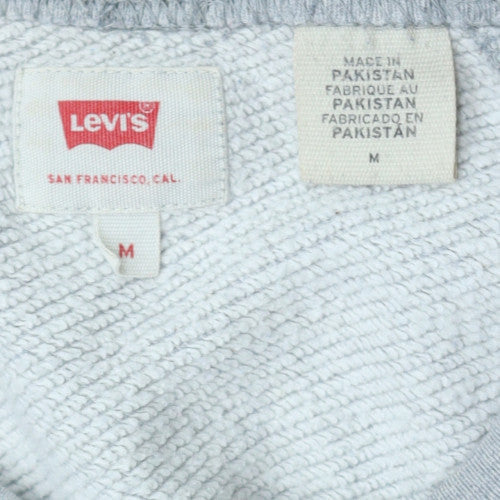 Levi's Men's Grey Sweatshirt M Crew Neck Fleece Pullover Casual