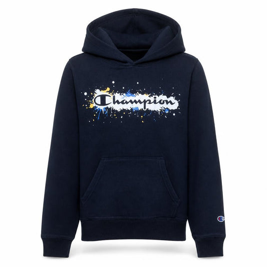 Champion Boys Blue Pullover Hoodie XL Fleece Graphic Logo Sweatshirt
