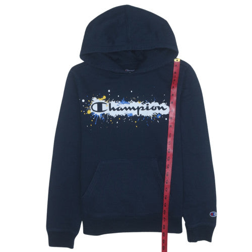 Champion Boys Blue Pullover Hoodie XL Fleece Graphic Logo Sweatshirt