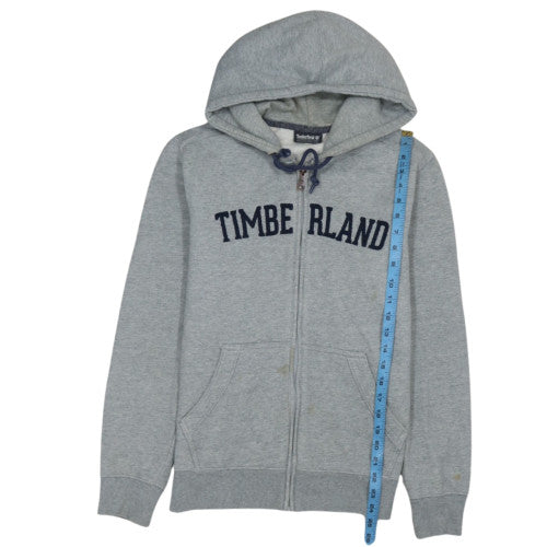 Timberland Men's Grey Full Zip Hoodie S Fleece Cotton Outdoor