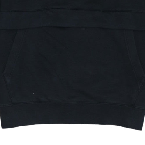 Nike Womens Black 1/2 Zip Hoodie Size L Cotton Blend Pullover