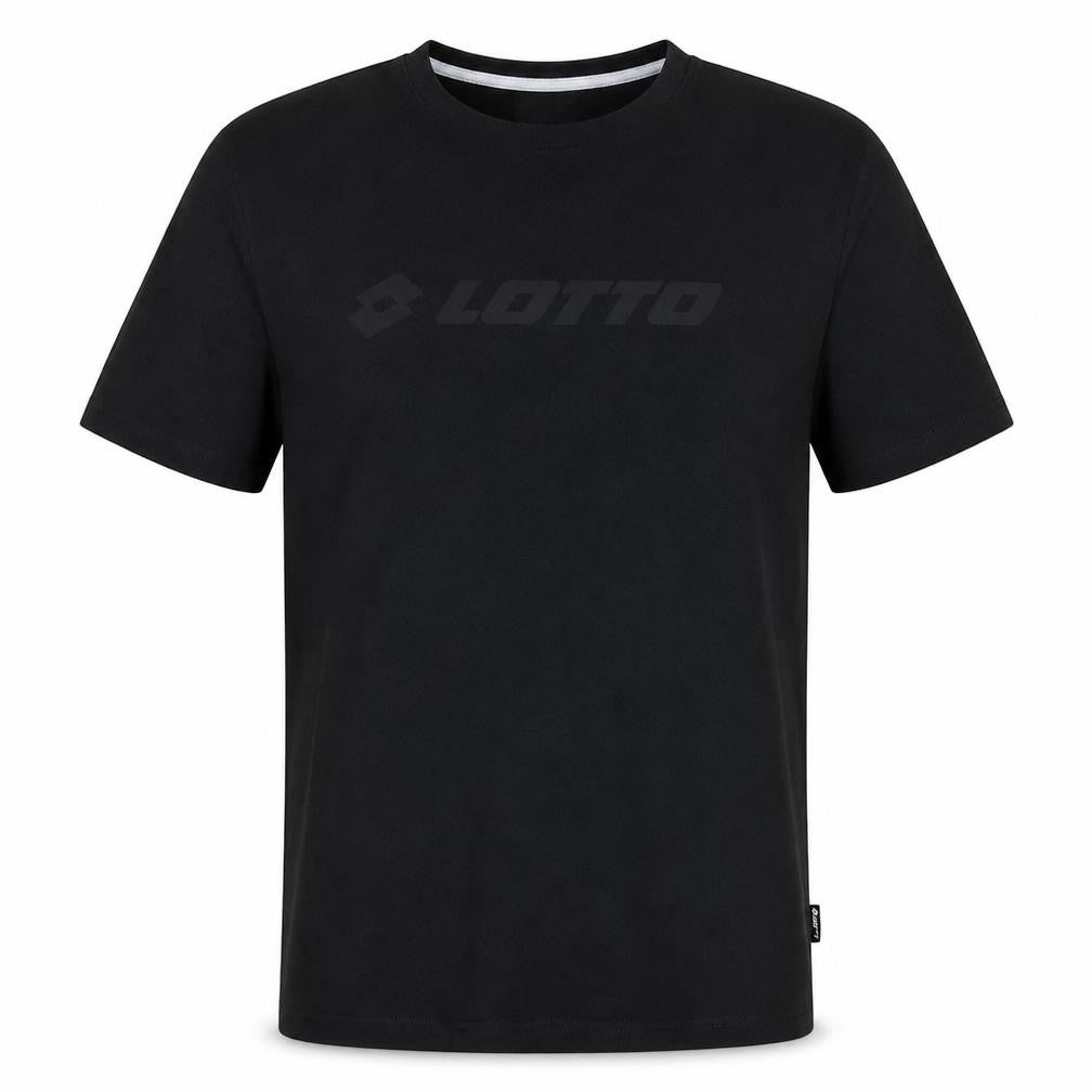 Lotto Men's Black XXL Crew Neck Cotton Graphic T-Shirt
