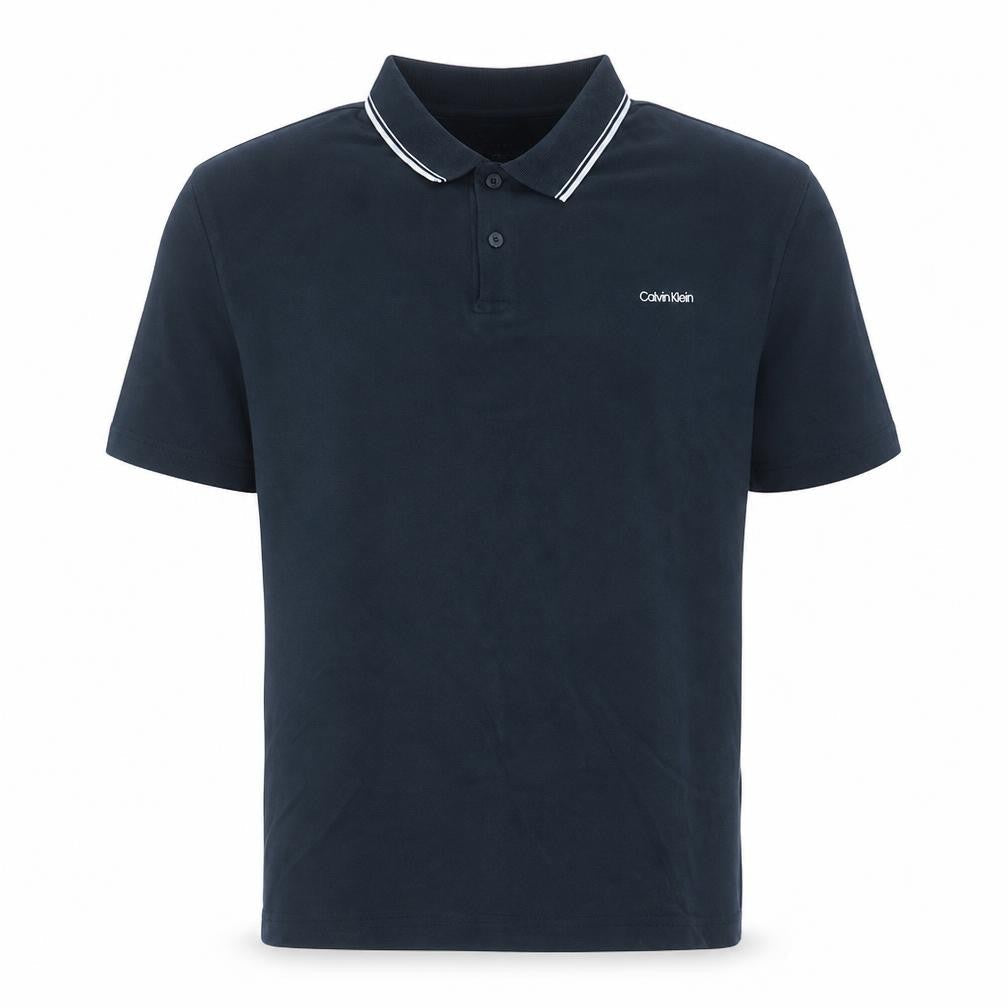 Calvin Klein Men's Black Liquid Touch Polo Shirt XL Cotton