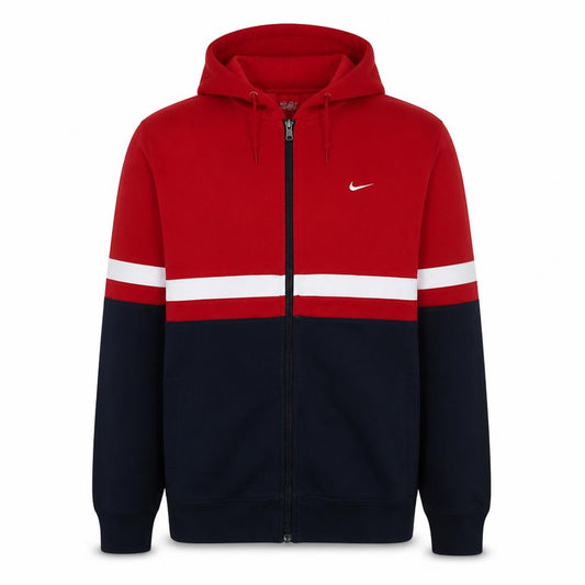 Nike Men's Red Full Zip Hoodie Sweatshirt XL Sports Fleece