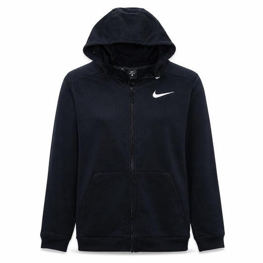 Nike Womens Black Full Zip Dri-Fit Hoodie L Polyester Viscose