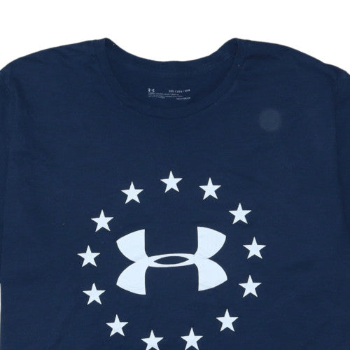 Under Armour Mens Blue 2XL HeatGear Sports Graphic T-Shirt