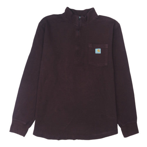 Carhartt Men’s Brown XL Relaxed Fit 1/4 Zip Heavyweight Sweatshirt