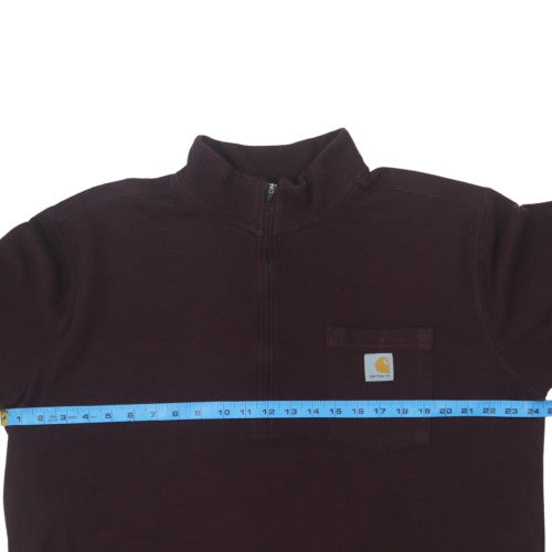 Carhartt Men’s Brown XL Relaxed Fit 1/4 Zip Heavyweight Sweatshirt