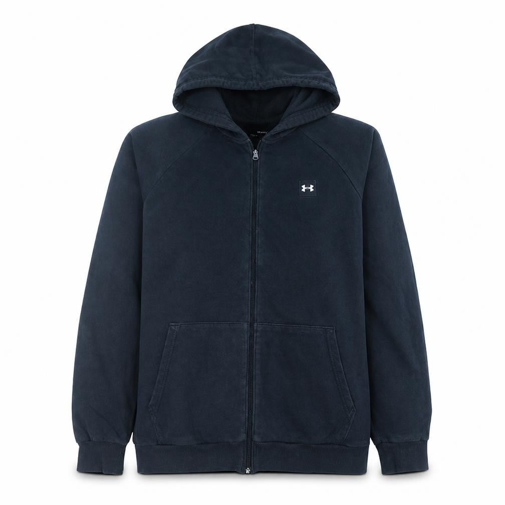 Under Armour Men's Black Full Zip Hoodie Size L Relaxed Fit Fleece