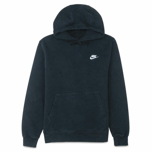 Nike Womens Black Pullover Hoodie Small Cotton Blend Logo Casual