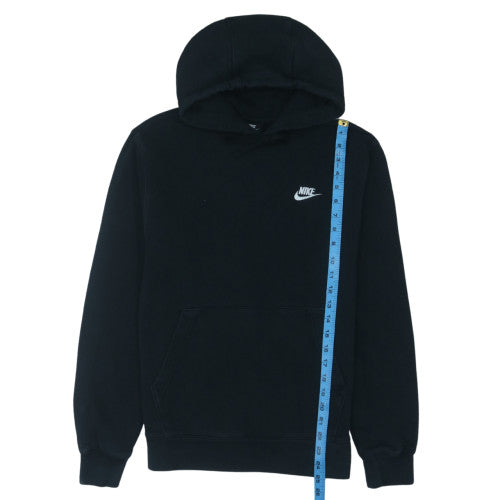 Nike Womens Black Pullover Hoodie Small Cotton Blend Logo Casual