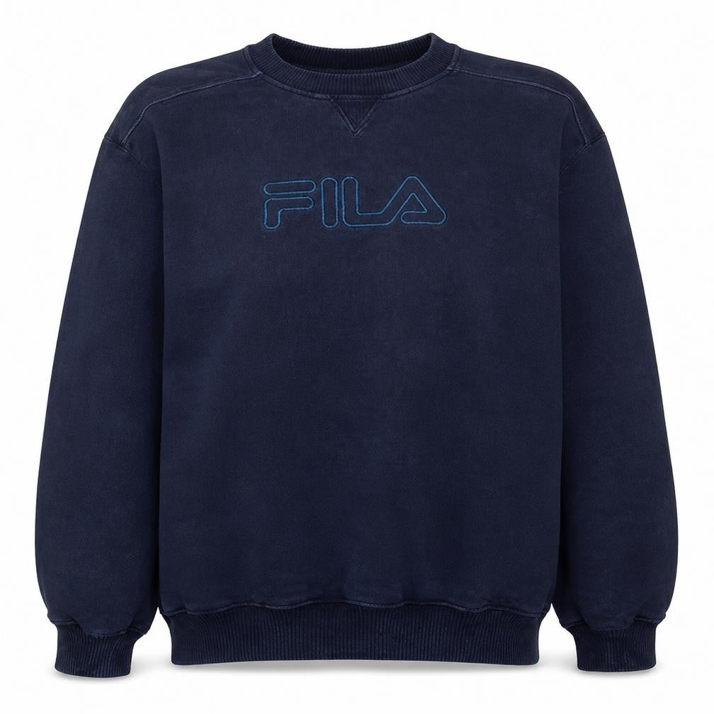 Fila Women’s Navy Blue Pullover Sweatshirt Size L Crew Neck Vintage