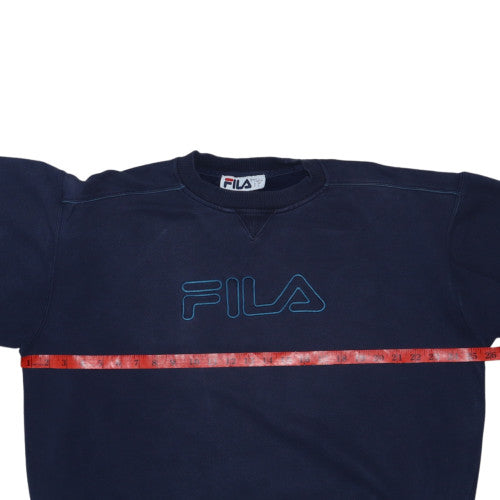 Fila Women’s Navy Blue Pullover Sweatshirt Size L Crew Neck Vintage