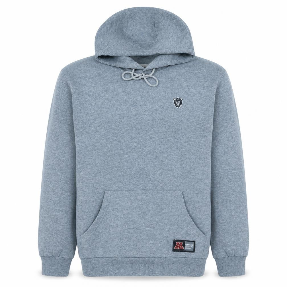 NFL Team Apparel Men Grey Pullover Hoodie L Sports Fleece