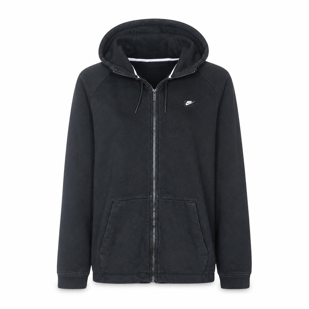 Nike Women's Black Full Zip Hoodie Size L Cotton Blend